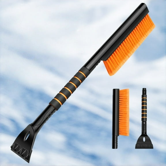 Iuhan Winter Snow Brush and Ice Scraper, Car Mounted Snow Shovel Tool with EVA Foam Grip, ABS Plastic Snow Removal Brush for Windshield Windows, Auto Emergency Winter Kit