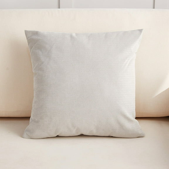 Iumwxz 17x17 Inch White Throw Pillow Insert with Polyester Woven Fabric Machine Washable Cushion for Sofa or Bed Long Lasting Support with Glossy Loft