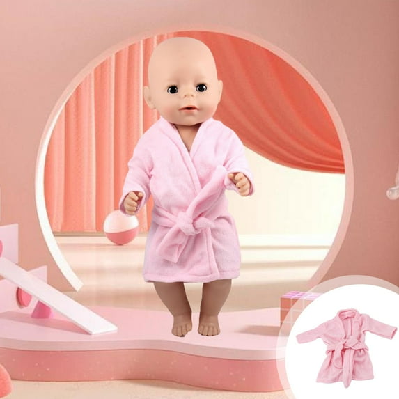 Iumwxz 18 Inch Winter Doll Cotton Velvet Vests Jacket Denim Jacket Three Piece Set Jumpsuit Reborn Doll Universal Clothing Accessories home decor christmas clearance outdoors indoor