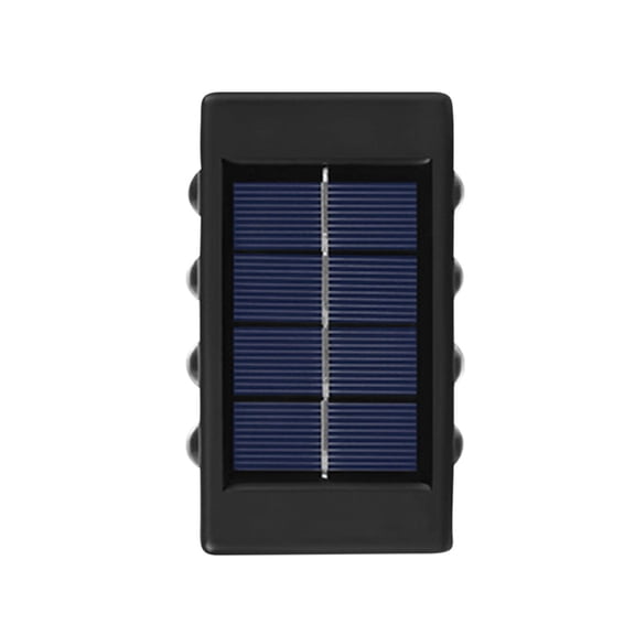 Iumwxz 2 Pack Solar Wall Lights Outdoor, 8 LED SMD Warm White, ABS+PC Waterproof IP65, Easy Install with Screws, for Courtyard Garden Decorative Lighting