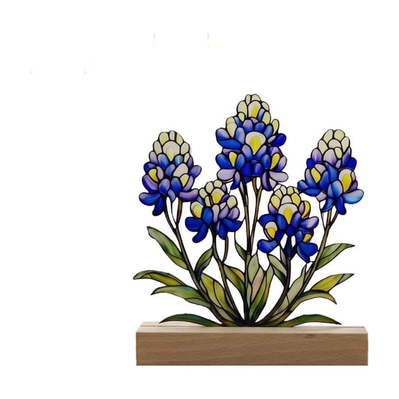 Iumwxz 2D Flat Floral Tabletop Decor, Artificial Flower Scenery Ornament, Modern Home Accent Piece, Versatile Centerpiece for Desk Coffee Table Shelf, Includes 1 Ornament, for Living Room Office