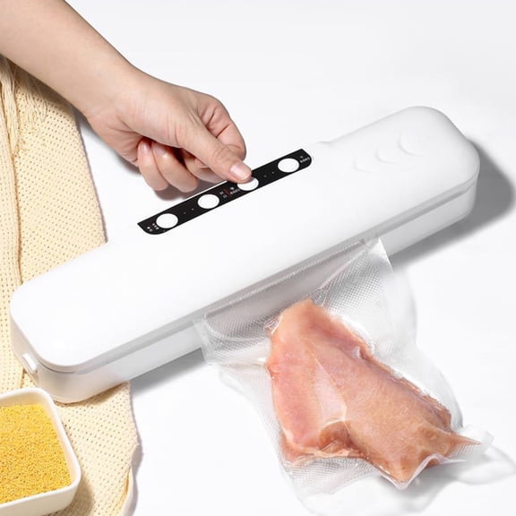 Iumwxz Automatic Vacuum Sealer Machine for Food Preservation with 4 Sealing Modes, Compact Kitchen Appliance Includes Bags and Cord for Sous Vide, Freezer Storage, and Meal Prep