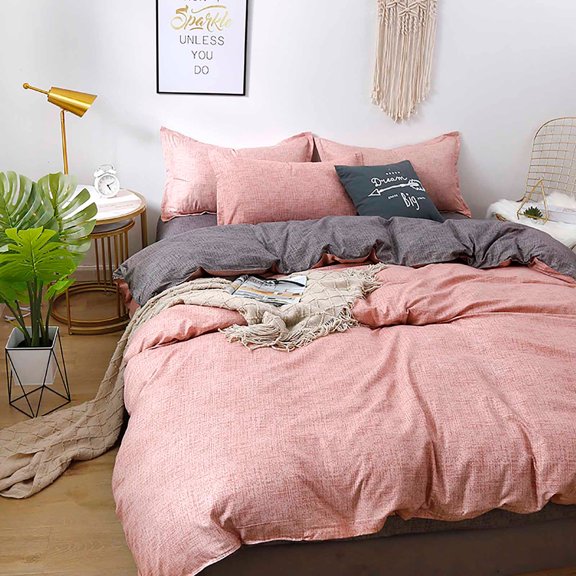 Iumwxz Bedding Comforter Sets Four Piece Plain Printed Soft & Breathable & Nice and Warm Bedding Set for Bed Comforter Set 100%Polyester 4.92x6.56x0.03in