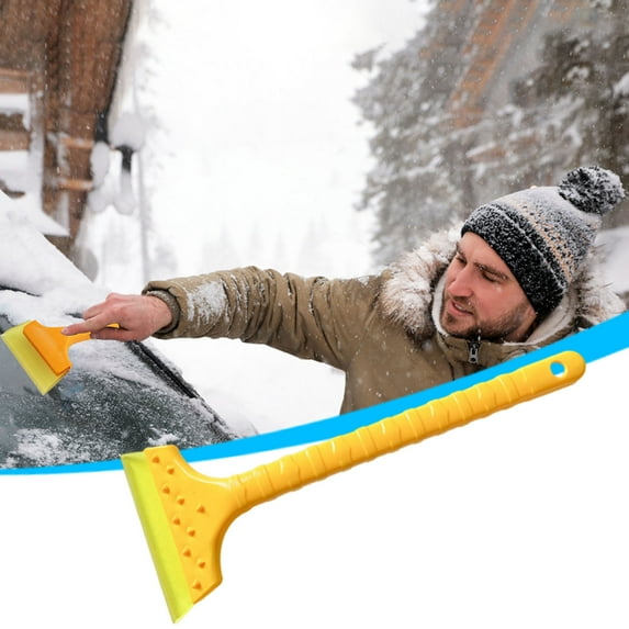 Iumwxz Automobile Snow Removal Ice Shovel Winter Beef Tendon Scraper Long Handle Snow Shovel Film Coating Tool Window Glass Cleaning Christmas Ornaments xmas decorations clearance