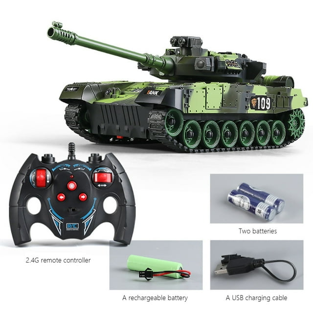 Iumwxz Remote Control Tank for Boys Tank with Effect Lights Realistic Sounds Battles Tank Toy Great Gift Toy for Kids Christmas Decorations xmas decorations&nbsp;clearance