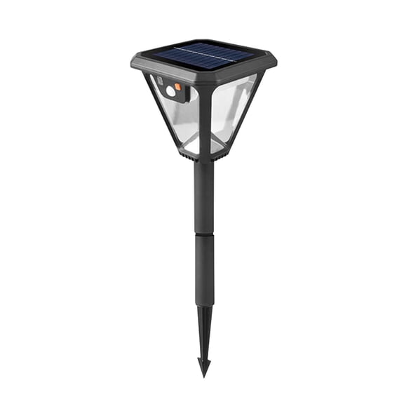 Iumwxz Black Solar Wall Light with Infrared Motion Sensor, 2 in 1 Mounting for Wall or Ground, LED Outdoor Lighting for Pathway Patio Backyard, Auto Dusk to Dawn, Remote Control 3 Modes
