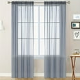 thumbnail image 1 of Iumwxz Blackout Semi Sheer Curtains 52x63 Inches Solid Color Light Filtering Polyester Fabric with Rod Pocket for Modern Living Room Bedroom Home Decor, 1 of 6