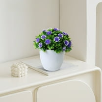 Iumwxz Blue Artificial Flower Bonsai Fake Plants with Plastic Pot Lifelike Design for Wedding Home Office Decor Living Room Tabletop Ornament No Watering Needed