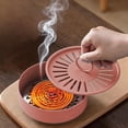 thumbnail image 1 of Iumwxz Carbon Steel Mosquito Coil Box with Safety Cover Fireproof Mosquito Repellent Rack Thickened Iron Material Round Design Hollowed Lid for Indoor Outdoor Use Living Room Bedroom Balcony, 1 of 6