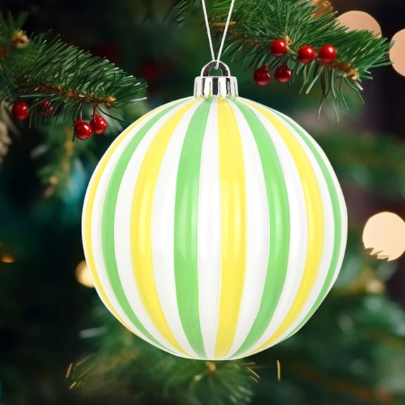 Iumwxz Christmas Decoration Pumpkin Ball Ornament for Christmas Tree Plastic Multicolor 15cm with Sturdy Hanging String Durable Stitched Design for Holiday Parties and Family Gifting