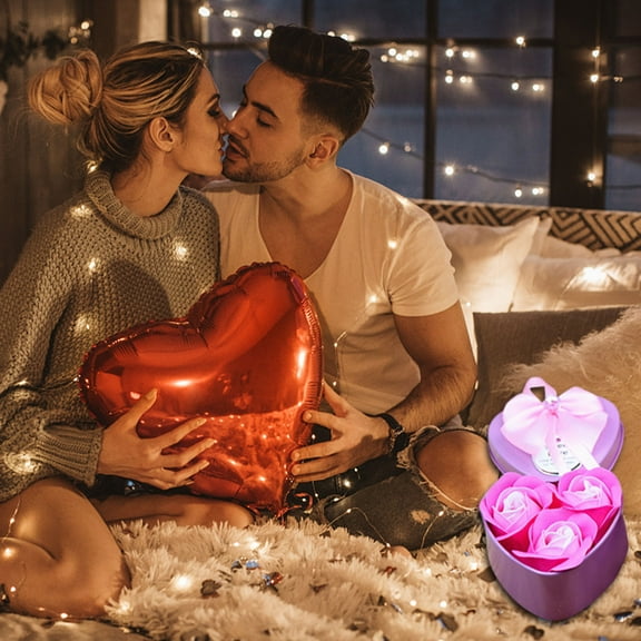 Iumwxz Christmas Gift Rose Soap Flower Gift Box Valentine'S Day Gift Rose Flower Heart Gift Valentine'S Day Gifts for Her and Him