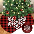 thumbnail image 1 of Iumwxz Christmas Tree Skirt 34.5 Inches Diameter Black Red Plaid Cloth Christmas Tree Skirt for Christmas Decorations Xmas Party Tree Decor Indoor Outdoor home decor christmas clearance indoor, 1 of 5