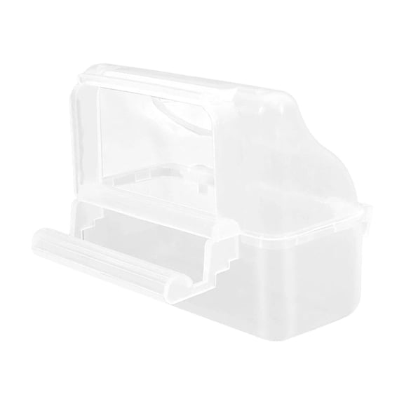 Iumwxz Clear Viewpoint Bird Feeder, Plastic Window Bird Feeder, Transparent Construction, Weather Proof Protection, Built In Resting Rail, Compact Design, Easy Refill and Clean, for Outdoors Hanging