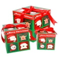 thumbnail image 1 of Iumwxz Three Different Size Cute Deer Snowman Santa Claus Gift Box, Christmas Decorations Christmas Candy Gift Box, for Party Indoor Home Decor Gift Boxes with Lids for Presents, 1 of 2