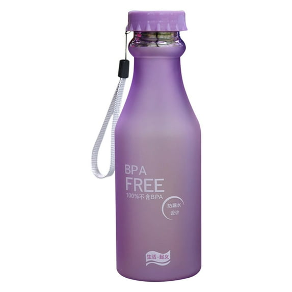 Iumwxz 550ml Large Plastic Water Bottle Transparent Matte Water Bottle Portable Not Easy to Break Water Cup Outdoor Sports Travel Water Bottle Portable Leak-Proof Multicolor