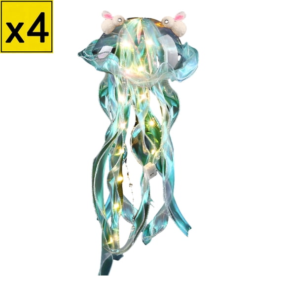 Iumwxz Colorful Jellyfish Lamp, Under The Sea Mermaid Party Decoration Table Centerpiece with Handle, Battery Powered Hanging Lantern for Theme Birthday Wedding Party Supplies