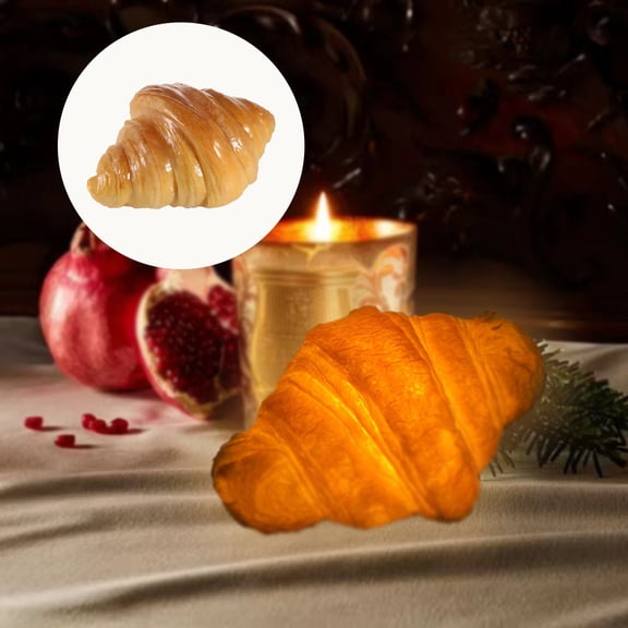 Iumwxz Croissant Bread Lamp with 7 Color LED Night Light, ABS Material Decorative Light for Room, Bedside, Party, Cafe, Kitchen, Cake Shop Decoration