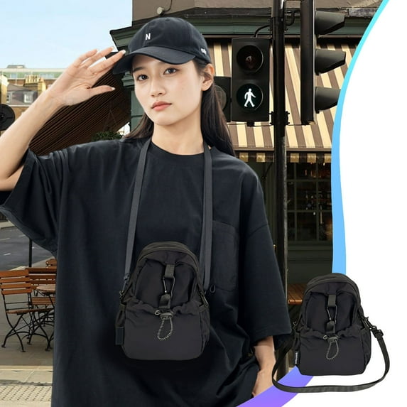Iumwxz Crossbody Shoulder Bag Large Capacity Multifunctional Waterproof Lightweight 100g with Multiple Pockets for Work Commuting Travel Casual Outings