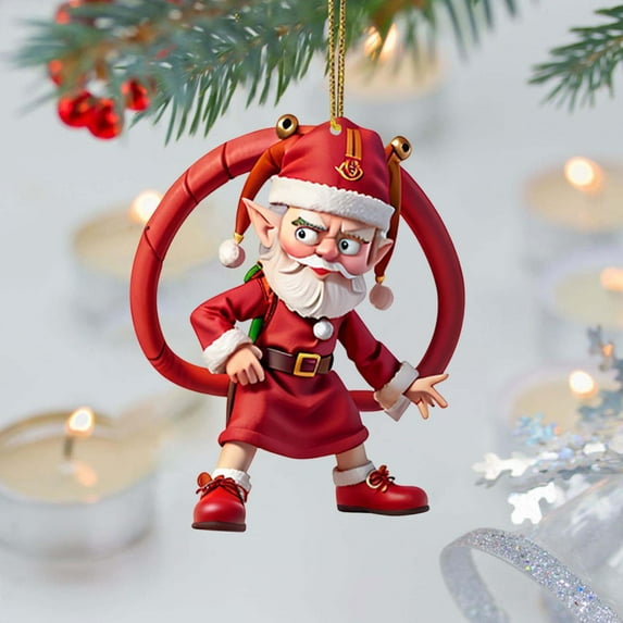 Iumwxz Deals Christmas Hanging Decoration Christmas Tree Decoration Santa Claus House Acrylic Hanging Decoration home decor christmas clearance outdoors indoor