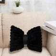 thumbnail image 1 of Iumwxz Decorative Pillow Bow Knot Sofa Cushion Office Seat Cushion 40x38cm Black Soft Material Comfortable for Long Sitting Home Decor Gift, 1 of 6