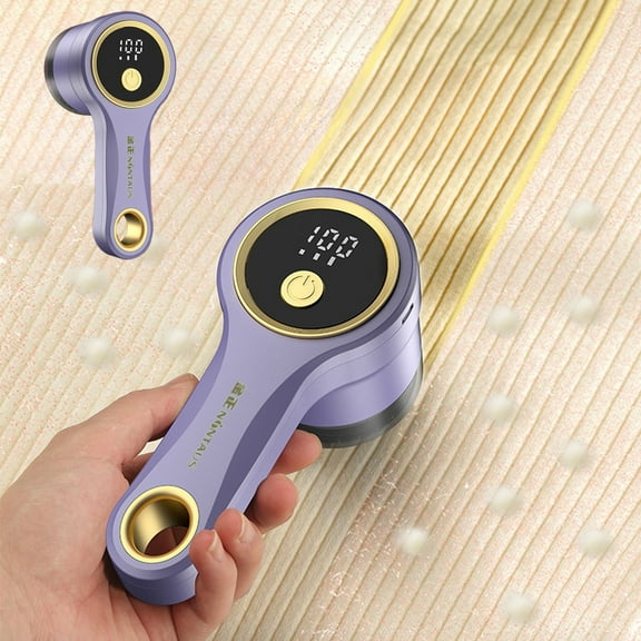 Iumwxz Digital Display USB Lint Remover Fabric Shaver Fuzz Remover with Stainless Steel Blade, 7000 RPM Motor, Honeycomb Net Cover and Large Dust Box for Clothes Bed Sheets Blankets Curtains