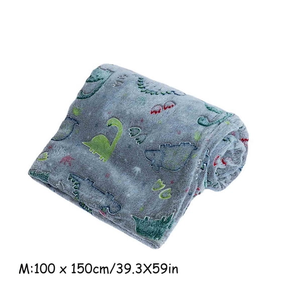 Iumwxz Dinosaur Glowing Blanket In The Dark Luminous Dinosaur Blanket Soft Warm Blanket Flannel Air-Conditioning Cover Blanket 's Night Blan home home decor christmas clearance outdoors indoor