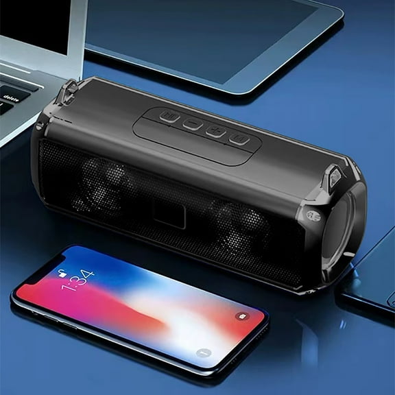 Iumwxz Double Speaker Outdoor Home DeskTop Computer Stereo Hifi Wireless Bluetooth Speaker Upgrading The Second Generation Bluetooth 5.0 Speaker home decor christmas indoor