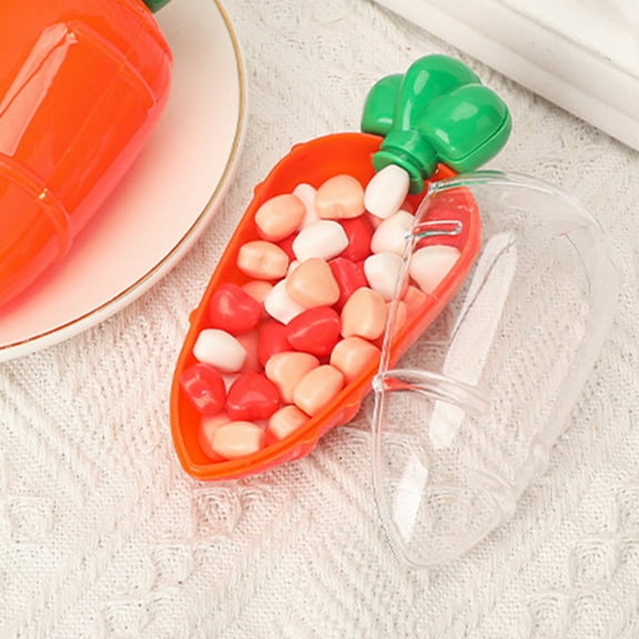 Iumwxz Easter Carrot Candy Box Set of 10 Plastic Orange Candy Boxes for Easter Basket Stuffing Gift Giving and Party Decorations Each Box Measures 4.7 x 1.9 Inches