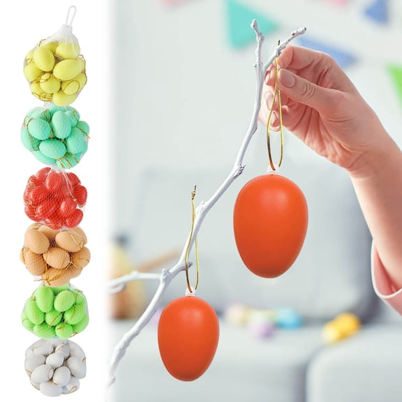 Iumwxz End of Year Clearance easter eggs Colorful Simulation Plastic Eggs DIY Painted Eggshells Children's Graffiti Eggs Easter Eggs easter gifts for kids Red Plastic
