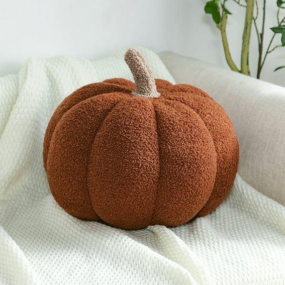 Iumwxz Fall Decorative Pumpkins Shaped Pillows Army Green Polypropylene Stuffed Throw Cushion for Sofa Room Office Holiday Decor 7.87x7.87x4.72in