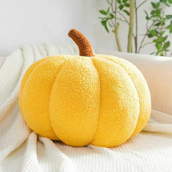 Iumwxz Fall Decorative Pumpkins Shaped Pillows Army Green Polypropylene Stuffed Throw Cushion for Sofa Room Office Holiday Decor 7.87x7.87x4.72in