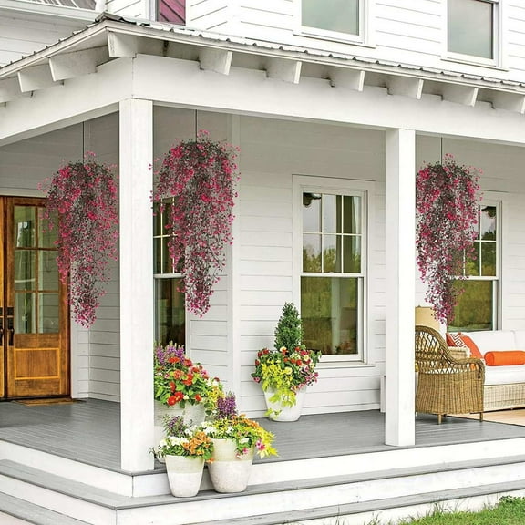 Iumwxz Fall Wreaths for Front Door 32-Inch Artificial Hanging Ivy Vine with Iron Wire s for Indoor and Outdoor Decoration of Wedding Living Room Garden Office Patio