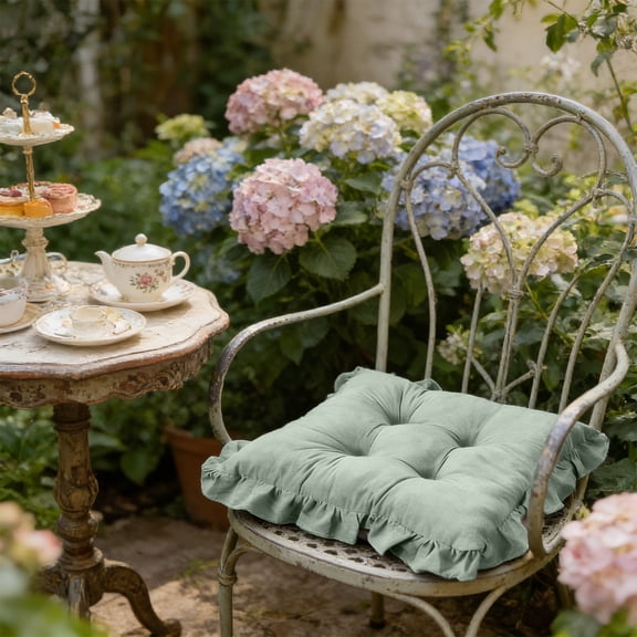 Iumwxz Floor Seating Cushion with Pearl Fluff Filling, 40cm Diameter Thick Floor Pillow for Reading and Board Games, Four Pin Layout for Back Support and Pet Den Use