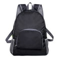 thumbnail image 1 of Iumwxz Foldable Backpack, Lightweight Foldable Travel Backpack with Zipper Front Pocket and Reflective Strip, Side Mesh Bag for Storage and Easy Carry, Minimalist Design for Colleges and Daily Use, 1 of 10
