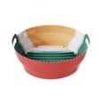 thumbnail image 1 of Iumwxz Foldable Silicone Air Fryer Pad, 8.5 Inch Round Reusable Non Stick Liner Mat for 8.5 Inch or Smaller Air Fryers, Dishwasher Safe Heat Resistant Up to 450°F, 1 of 5