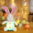 thumbnail image 1 of Iumwxz Glowing Faceless Bunny Gnome Doll Blue Easter Decoration 18cm Soft Polyester Furry Stuffed Animal with Light for Friends Birthday Valentine's Day Gift, 1 of 7