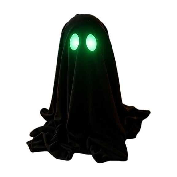 Iumwxz Halloween Ghost Figurine, Glow in the Dark Hooded Ghost, Resin Tabletop Decor, Spooky Shelf Decor, Eerie Night Light Effect, Haunting Green Glow, for Halloween Party Decorations