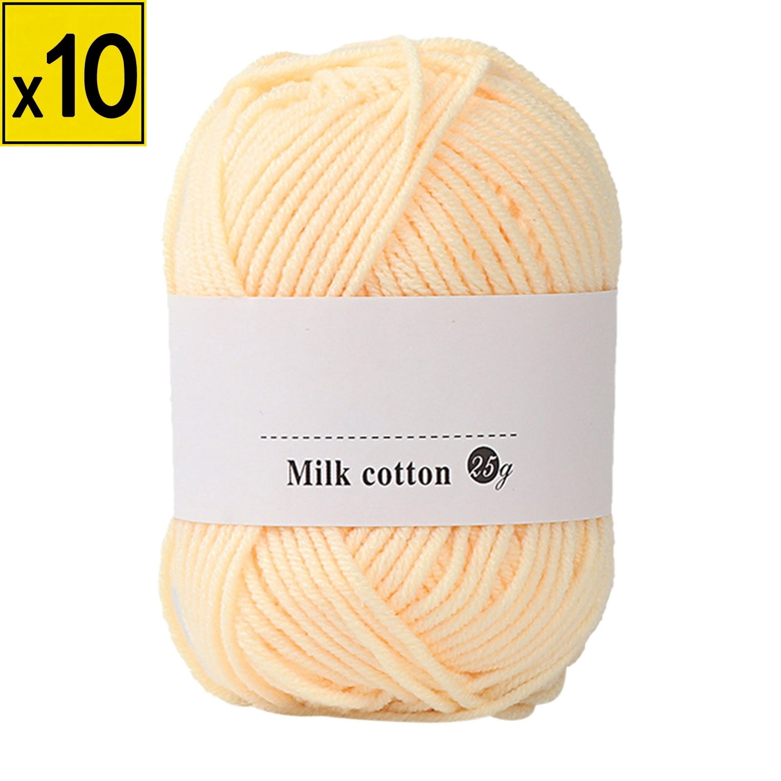 Iumwxz Hand Knitting Crochet Yarn, 25g Milk Cotton Acrylic Blend, Soft ...