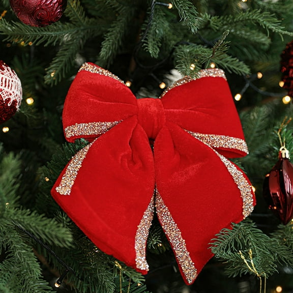 Iumwxz Handcrafted Beige Flannel Fabric Bow for Christmas Tree Decorations Gift Wrapping Wreaths DIY Crafts Reusable Elegant Versatile Holiday Ornament for Wedding Thanksgiving Festive Scenes