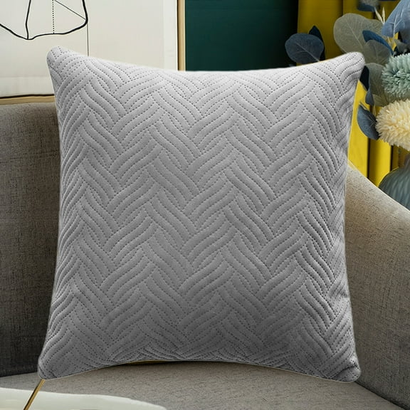 Iumwxz Pillow Covers Boho Decorative Pillow Covers for Living Room Couch Bed Sofa Stylish Simplicity Home Decor Soft Swan'S Down Cushion Polyester Gray 17.71 X 17.71 In