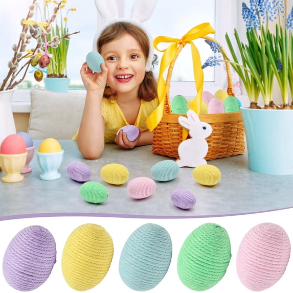Iumwxz Holiday Deals easter eggs Easter Simulation Decoration Easter Eggs Tray Decoration Ornaments easter gifts for kids Yellow cotton