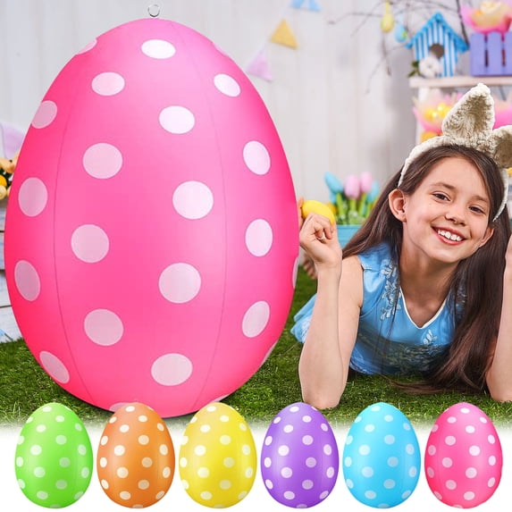 Iumwxz Home Improvement Savings easter eggs Inflatable Easter Eggs Outdoor Decoration Toys For Kids Colorful Eggs Inflatable Easter Eggs For Yard Garden Party 1pc easter gifts for kids Purple pvc