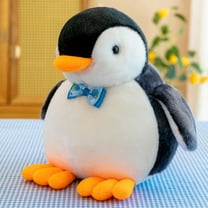 Iumwxz 18cm Cute Penguin Couple Plush Dolls Set Soft Stuffed Animal Toys with Weighted Bottom for Home Decor Birthday Gifts Kids Room Decorations
