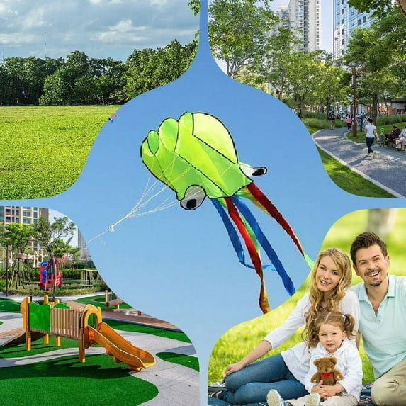 Iumwxz Kites For Friends and Brother Easy to Fly 10ft Long Stunt Power Kite Made of Nylon Fabric No Ribs for Outdoor Beach Park and Family Holiday Activities