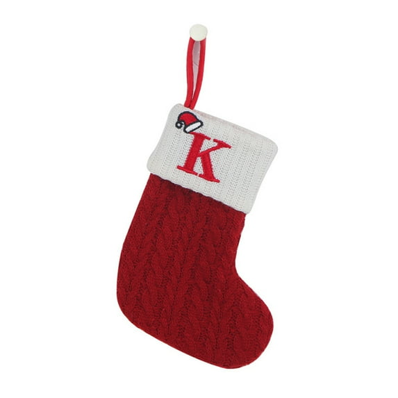 Iumwxz Knitted Hosiery Wool Hosiery Embroidered Dog'S Paw Snowflake Children'S Candy Gift Bag Red Christmas Stocking Gift Bag Christmas Decorations Christmas Gifts Christmas Gift