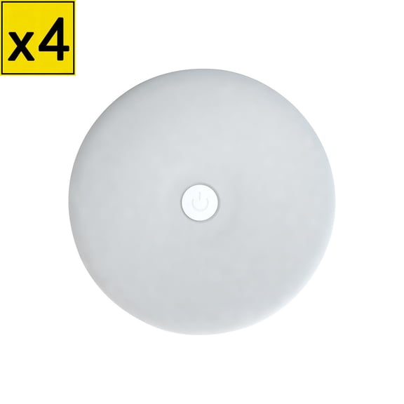 Iumwxz LED Wall Light with Remote Control Timer, Circular Bedside Lamp with 360 Degree Ring Soft Light and Adhesive Backing for Easy Installation, Battery Powered Cool White Light for Bedroom
