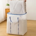 thumbnail image 1 of Iumwxz Large Capacity Storage Bag for Moving and Packing White Plastic Woven Bag with Drawstring Closure 50x40x60cm Waterproof Reusable Organizer for Clothes Quilts Bedding and Decor, 1 of 9