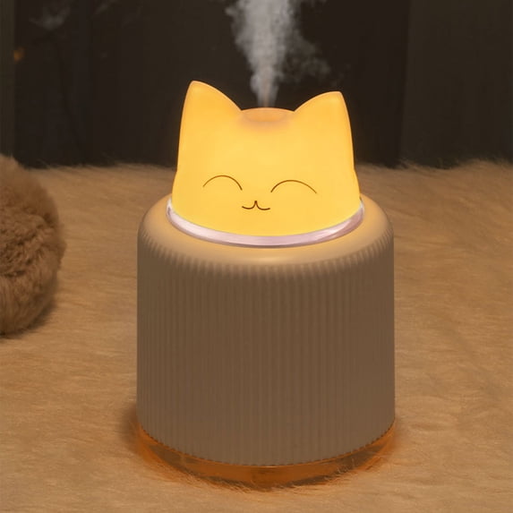 Iumwxz Mini Cool Mist Humidifier for Homes Bedroom, Desk, Office & Plants with 300mL Tank, 8 Hour Timer, Auto Off, Quiet Below 36dB Operation & Dual LED Night Light