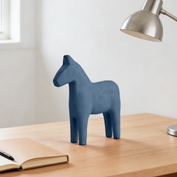Iumwxz Modern Clean Style Wooden Horse Decoration for Home Decor, Living Room TV Cabinet or Tea Table, Handcrafted Wood with Matte Finish and Subtle Modeling