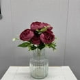 thumbnail image 1 of Iumwxz Multicolor Plastic Artificial Peony Flowers for Home Decoration 30cm Long Lifelike Fake Flowers with Waterproof Fade Resistant Features for Indoor Outdoor Christmas Thanksgiving Decor, 1 of 9